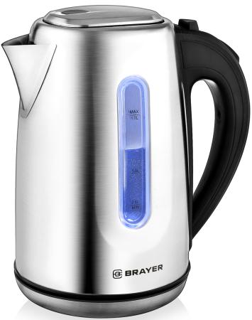 Чайник электрический Brayer BR1014 2200 Вт серебристый 1.7 л нержавеющая сталь