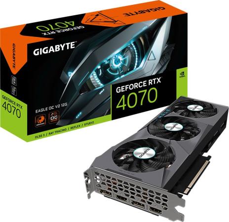 Видеокарта GIGABYTE GeForce RTX 4070 EAGLE OC 12G [GV-N4070EAGLE OCV2-12GD]