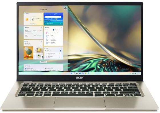 Ноутбук Acer Swift SF314-512 14" 1920x1080 Intel Core i5-1240P SSD 512 Gb 8Gb WiFi (802.11 b/g/n/ac/ax) Bluetooth 5.2 Intel Iris Xe Graphics золотистый DOS NX.K7NER.008