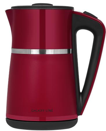 Чайник электрический GALAXY GL0339 2200 Вт красный 1.7 л металл/пластик