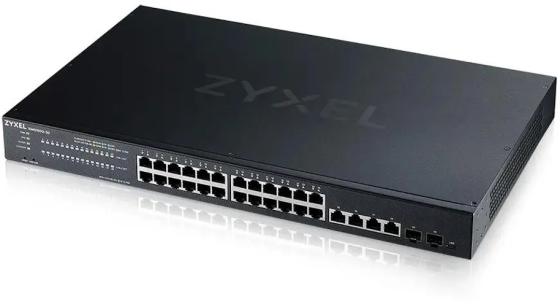 Коммутатор/ Zyxel NebulaFlex XMG1930-30 Hybrid Smart L2+ Switch, rack 19", 24xRJ-45: 1/2.5G, 4xRJ-45: 1/2.5/5/10G, 2xSFP+, standalone/cloud management