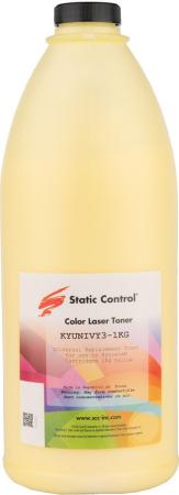 Тонер Static Control KYUNIVY3-1KG желтый флакон 1000гр. для принтера Kyocera FSC5100DN/TA250ci