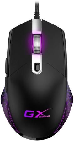 Мышь проводная игровая Genius Scorpion M705, USB, 6 кнопок, оптическая, разрешение 800-7200 DPI, RGB-подсветка, для правой/левой руки. Цвет: черный