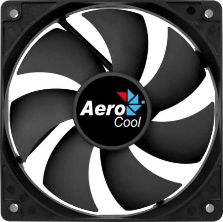 Вентилятор для корпуса Aerocool Force 12 Black (120x120x25mm, 3pin+4pin, 500-1500 об/мин, 18.2-27.5dB) (4718009157989)