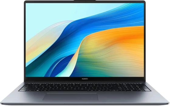 Ноутбук Huawei MateBook D 16 MCLG-X 16" 1920x1200 Intel Core i7-13700H SSD 1024 Gb 16Gb WiFi (802.11 b/g/n/ac/ax) Bluetooth 5.1 Intel Iris Xe Graphics серый Windows 11 Home 53013WXB