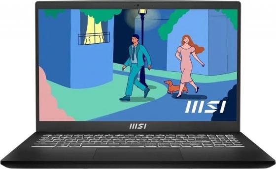 Ноутбук MSI Modern 15 B13M-870RU 15.6" 1920x1080 Intel Core i5-1335U SSD 512 Gb 16Gb WiFi (802.11 b/g/n/ac/ax) Bluetooth 5.2 Intel Iris Xe Graphics черный Windows 11 Professional 9S7-15H112-870