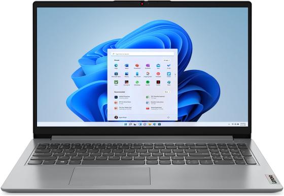 Ноутбук Lenovo IdeaPad 1 15AMN7 15.6" 1920x1080 AMD Ryzen 5-7520U SSD 512 Gb 16Gb WiFi (802.11 b/g/n/ac/ax) Bluetooth 5.2 AMD Radeon Graphics серый Windows 11 Home 82VG00MXUE