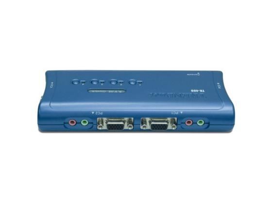 Переключатель KVM TRENDnet TK-409K 4-Port USB and VGA, Plastic
