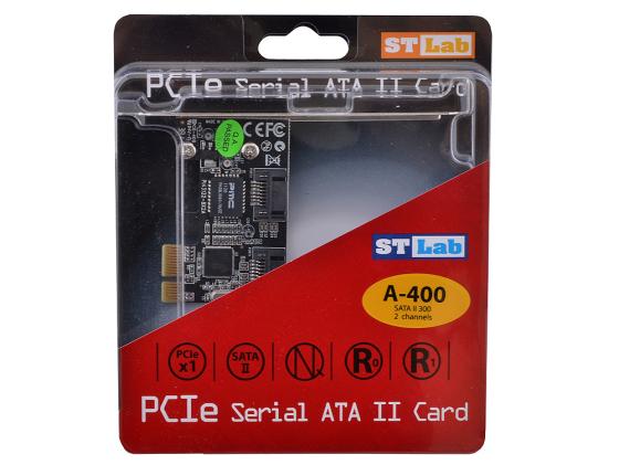 Контроллер ST-Lab A400 PCI-E 2xSATA II Retail
