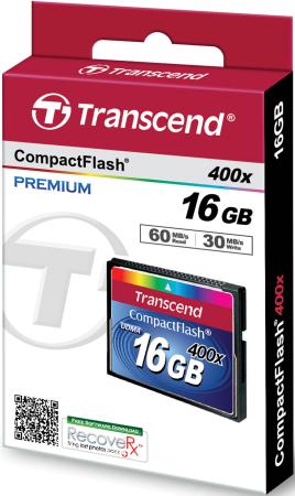 Карта памяти Compact Flash Card 16GB Transcend 400x TS16GCF400