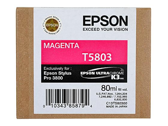 

Картридж Epson C13T580300 для Stylus Pro 3800 Magenta пурпурный