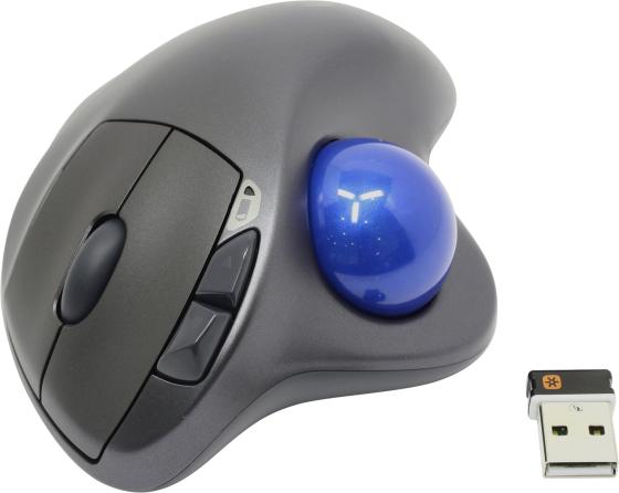 Мышь беспроводная Logitech Trackball M570 чёрный USB 910-002090