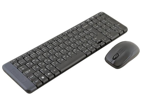 Комплект клавиатура+мышь Logitech MK220 черный USB 920-003169