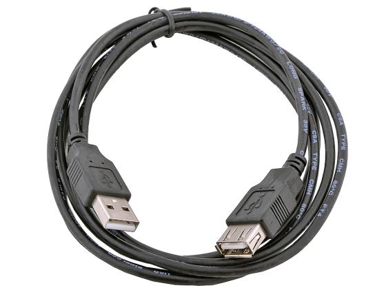 Кабель удлинительный USB 2.0 AM-AF 1.8м Gembird CC-USB2-AMAF-6B черный