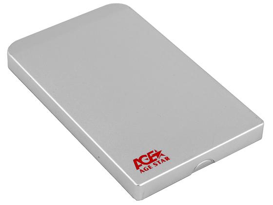 Внешний контейнер для HDD 2.5" SATA AgeStar 3UB2O1 USB3.0 серебристый