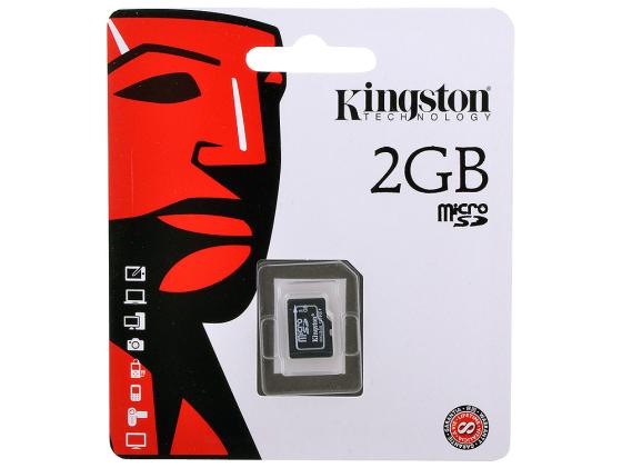 Карта памяти Micro SD 2GB Kingston SDC/2GBSP