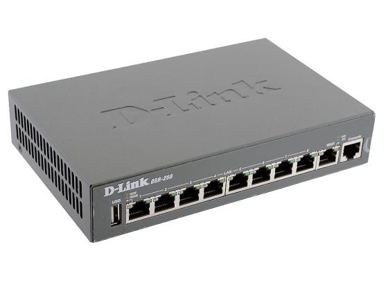Межсетевой экран D-LINK DSR-250 8 портов LAN 1xWAN USB VPN firewall