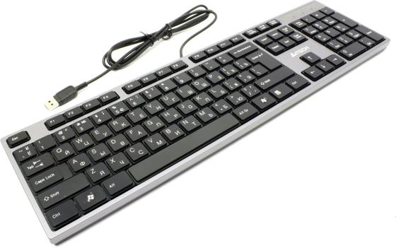 Клавиатура проводная A4TECH KD-300 USB черный серый