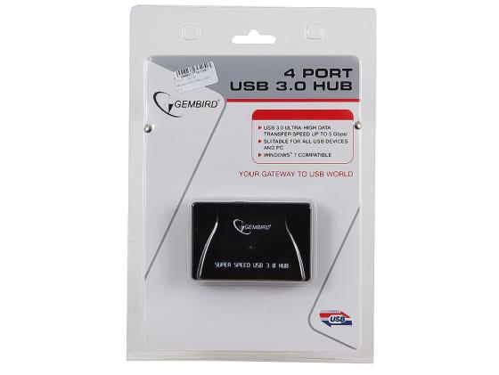 Концентратор USB GEMBIRD UHB-C345 4 порта USB3.0, питание