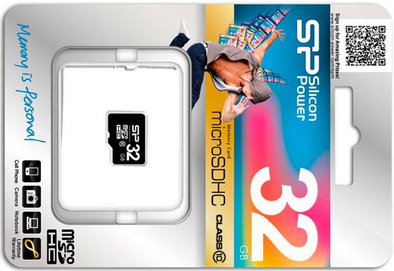 Карта памяти Micro SDHC 32Gb Class 10 Silicon Power SP032GBSTH010V10