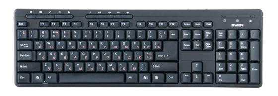 Клавиатура проводная Sven Standard 307M USB черный