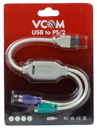 Кабель-адаптер USB 2.0 AM-2xPS/2 VCOM VUS7057