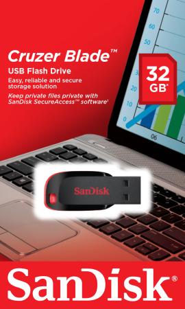 Флешка USB 32Gb SanDisk Cruzer Blade SDCZ50-032G-B35 черный