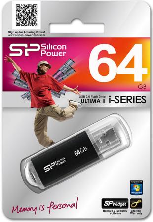 Флешка USB 64GB Silicon Power Ultima II SP064GBUF2M01V1K черный