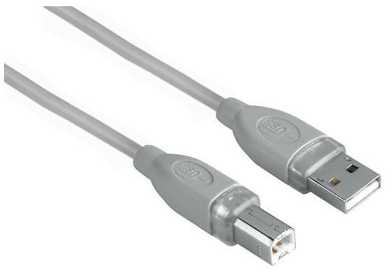 Кабель USB 2.0 AM-BM 3.0м Hama H-45022 серый