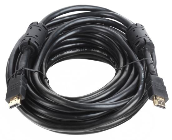 Кабель HDMI 10м VCOM Telecom CG511D круглый черный