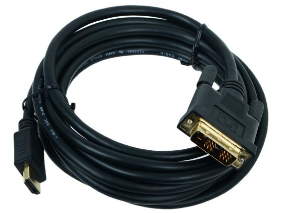 Кабель HDMI-DVI 3.0м Gembird черный позол. разъемы экран пакет CC-HDMI-DVI-10