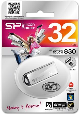 Флешка USB 32Gb Silicon Power Touch 830 SP032GBUF2830V1S серебристый