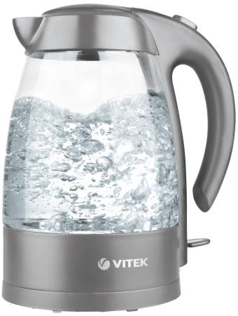 Чайник Vitek VT-1112 GY 2200Вт 1.7л стекло серый