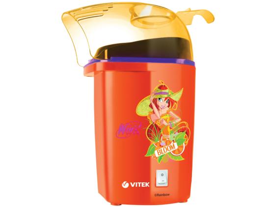 Прибор для приготовления попкорна Winx 1301(BL) оранжевый с рисунком