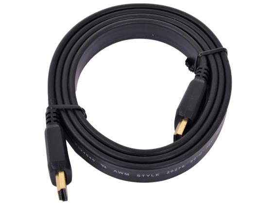Фото - Кабель HDMI 1м Gembird CC-HDMI4F-1M плоский черный кабель hdmi 1м perfeo h1301 плоский черный