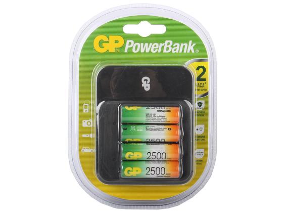 

Зарядное устройство + аккумуляторы 2500 mAh GP PB550GS250-2CR4 AA 4 шт