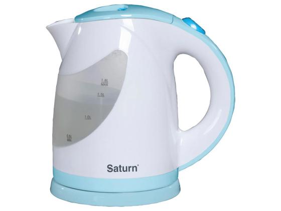 Чайник Saturn ST-EK 0004 2000 Вт 1.8 л пластик белый синий