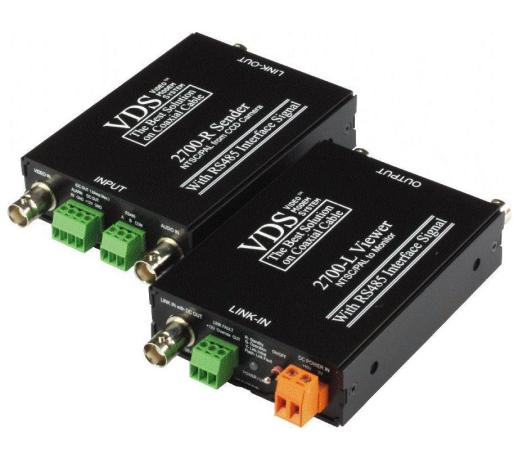 Комплект SC&T VDS 2700 (DC12V) Передатчик VDS 2700-R + Приемник VDS 2700-L Передача по одному коаксиальному кабелю до 800 м