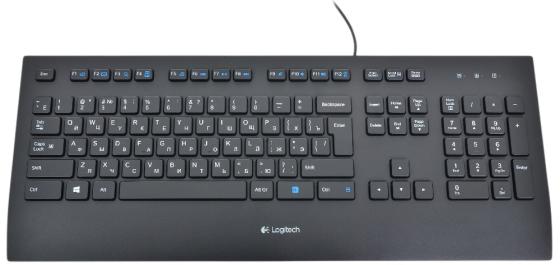 Клавиатура проводная Logitech K280E USB черный 920-005215