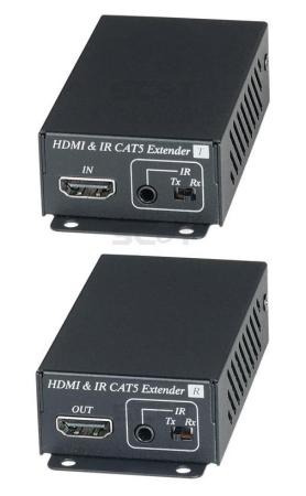 Комплект SC&T HE02EI-2 удлинитель для передачи HDMI сигнала с ИК повторителем по одному кабелю витой пары до 60м