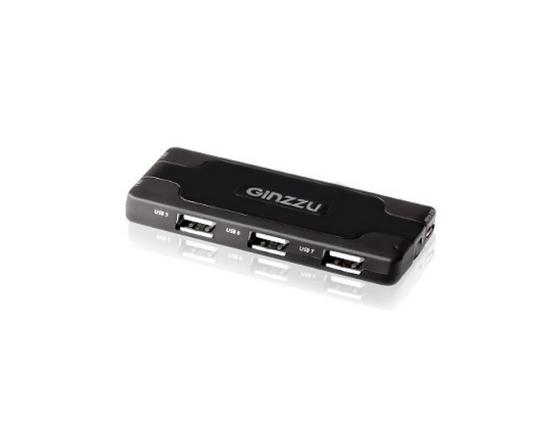 Концентратор USB Ginzzu GR-415UB 7 портов черный