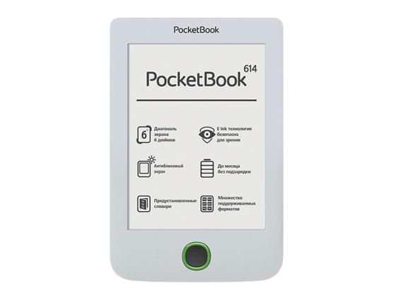 Электронная книга PocketBook 614 6" E-Ink Pearl белый PB614-D-RU