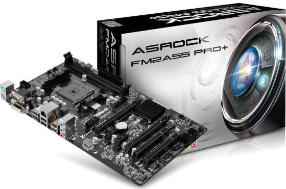 Материнская плата ASRock FM2A55 Pro+ Socket FM2+ AMD A55 2xDDR3 2xPCI-E 16x 2xPCI 3xPCI-E 1x 6xSATA II ATX Retail