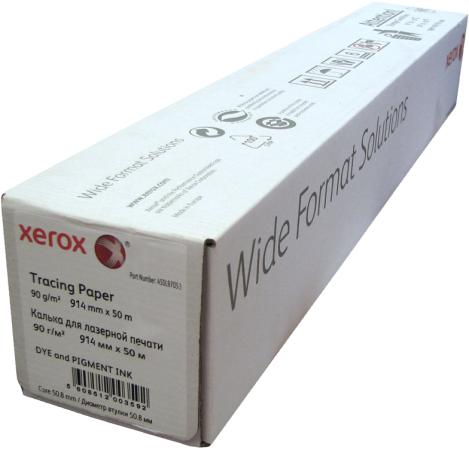 Бумага Xerox 36 A0 914мм х 50м 90г/м2 калька рулон матовая для струйной печати 450L97053 калька oce transparent paper ecf 90г м2 0 841x100м 7714b003