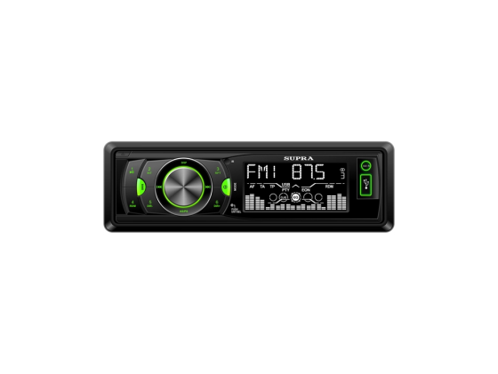 Автомагнитола Supra SFD-1224U бездисковая USB MP3 FM SD MMC 1DIN 4x50Вт пульт ДУ черный