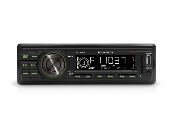 Автомагнитола Soundmax SM-CCR3047F USB MP3 FM RDS SD MMC 1DIN 4x45Вт черный