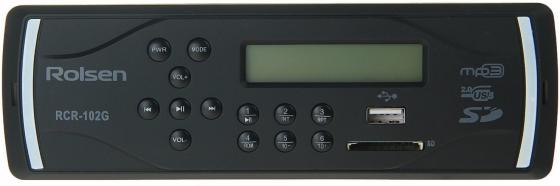 Автомагнитола Rolsen RCR-102G бездисковая USB MP3 FM SD MMC 1DIN 4x45Вт черный