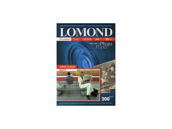 

Фотобумага Lomond A4 200г/м2 20л суперглянцевая 1101112