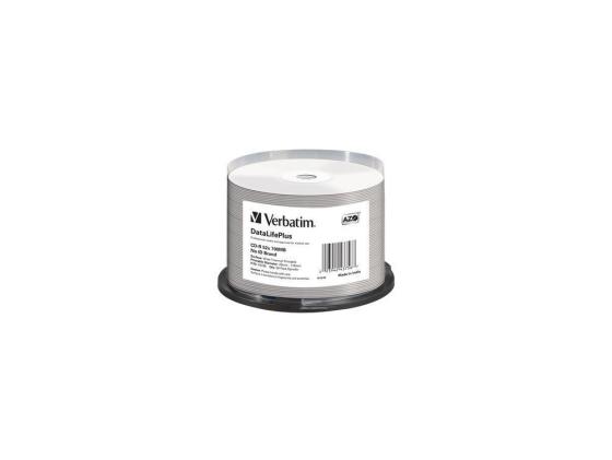 Диски CD-R Verbatim 700Mb 52x DL + White Wide Thermal Printable 50шт 43756