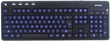Клавиатура проводная A4TECH KD-126-2 USB черный белая подсветка